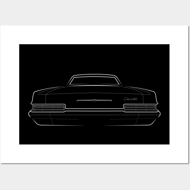 1966 Chevy Impala - rear stencil, white Wall Art by mal_photography